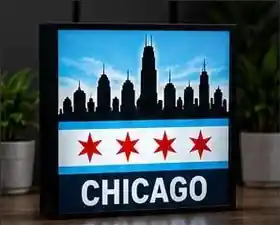 Illuminated Chicago lightbox